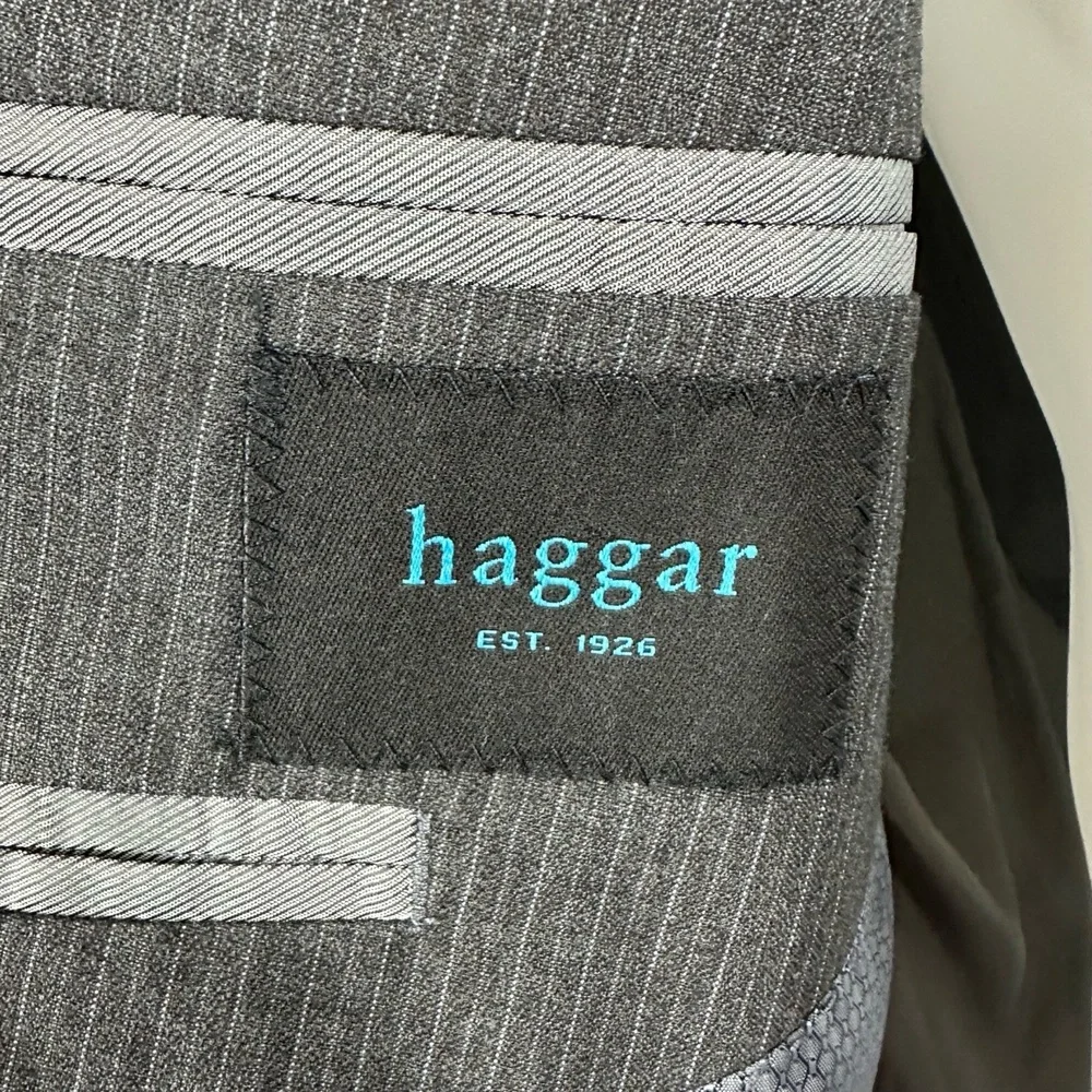 NWT Haggar Charcoal Pinstripe XXL Sport Jacket